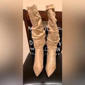 Wild Diva Lounge knee high taupe boots
